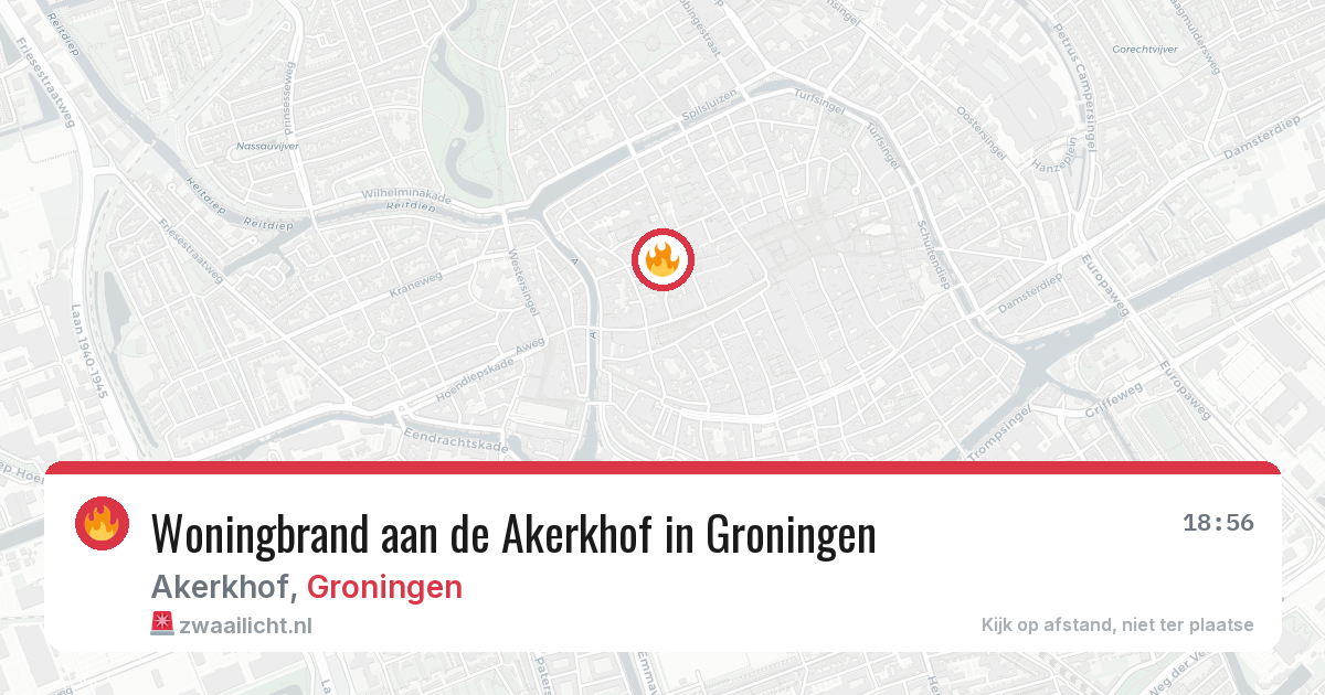 Woningbrand aan de Akerkhof in Groningen — 28 jul 2026