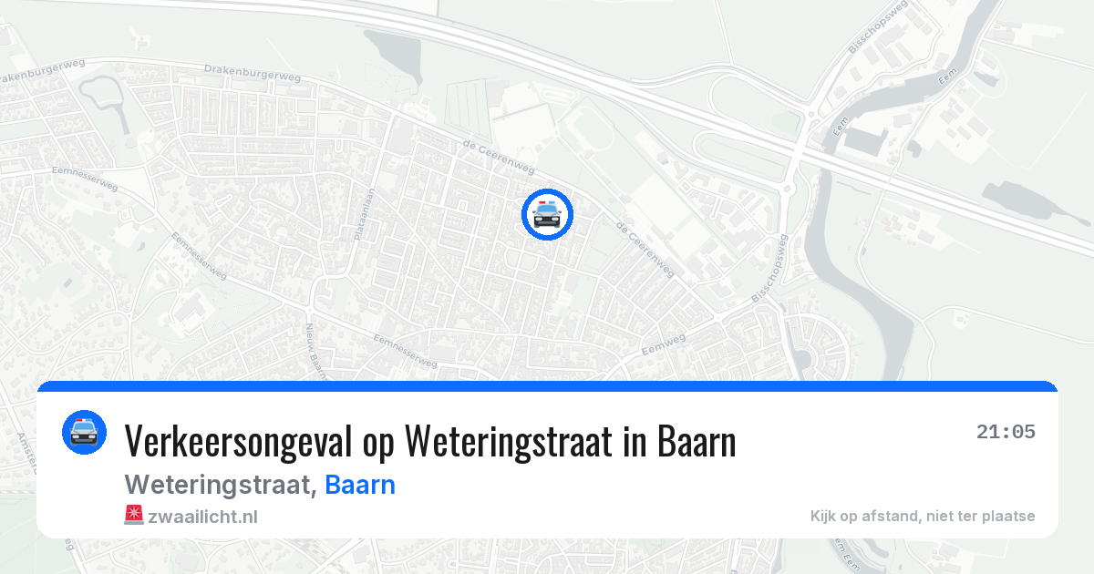 Verkeersongeval op Weteringstraat in Baarn — 28 mei 2026