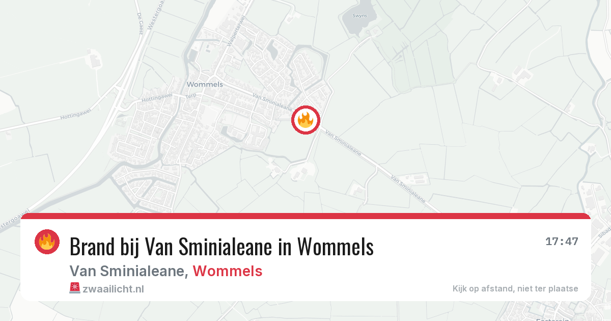Brand bij Van Sminialeane in Wommels — 20 feb 2026