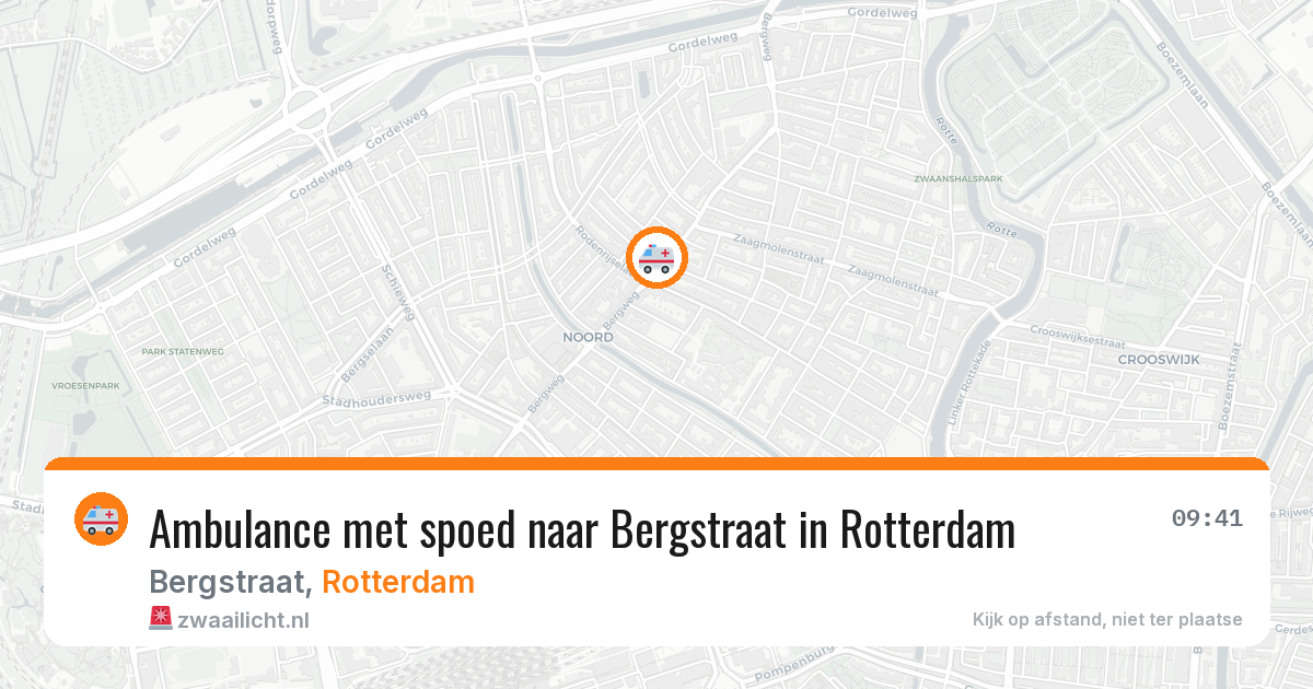 Ambulance met spoed naar Bergstraat in Rotterdam — 26 mrt 2026