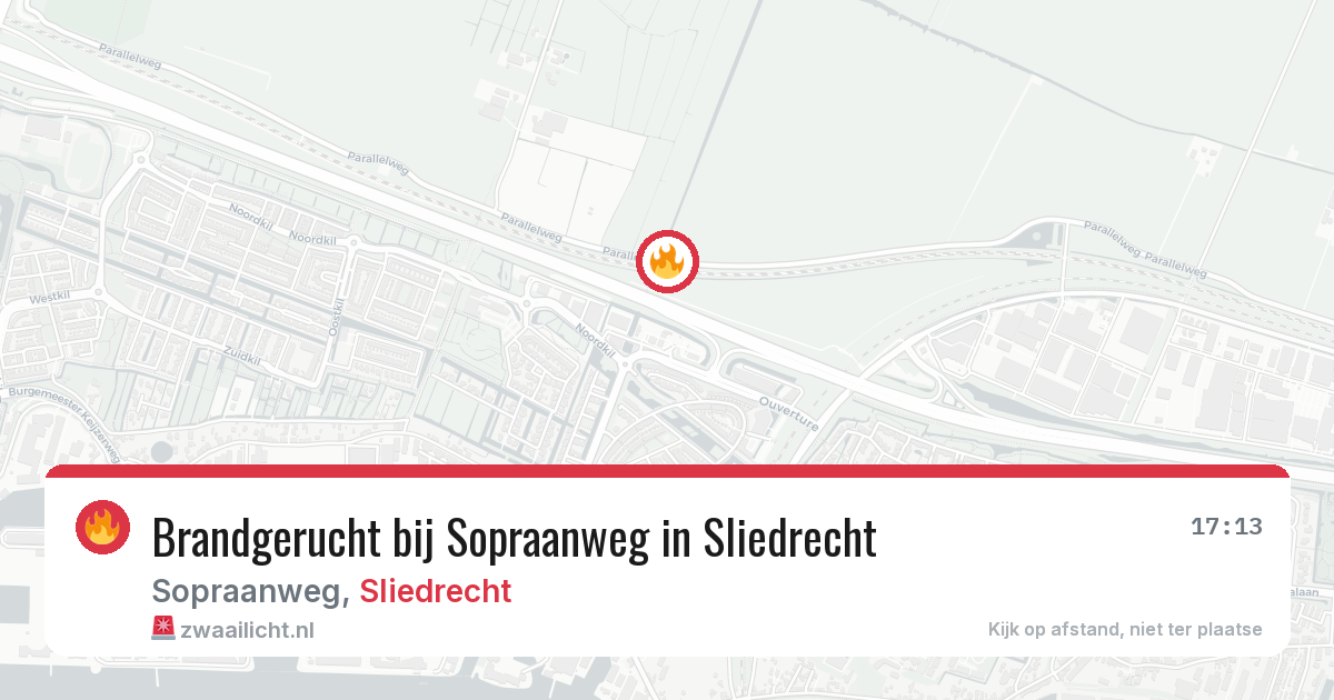 Brandgerucht bij Sopraanweg in Sliedrecht — 5 jul 2026