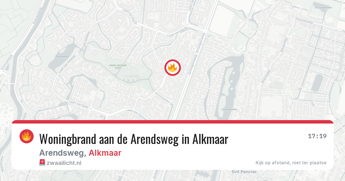 Woningbrand aan de Arendsweg in Alkmaar — 22 mei 2026