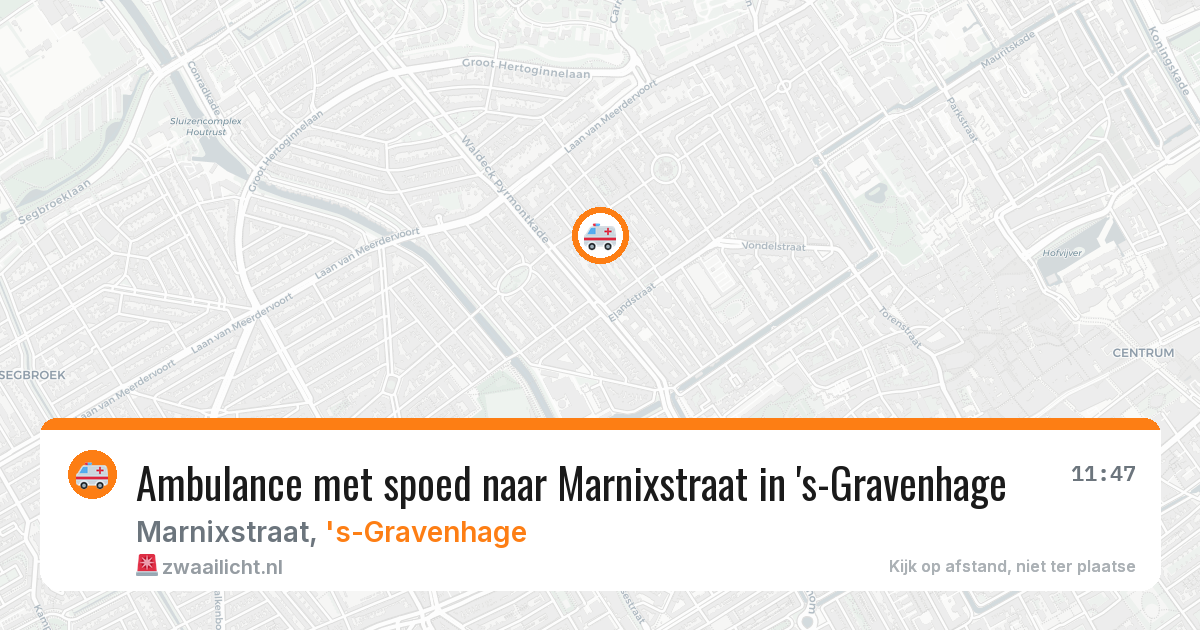 Ambulance met spoed naar Marnixstraat in 's-Gravenhage — 18 jul 2026