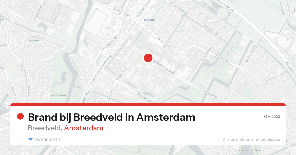 Brand bij Breedveld in Amsterdam — 26 aug 2026