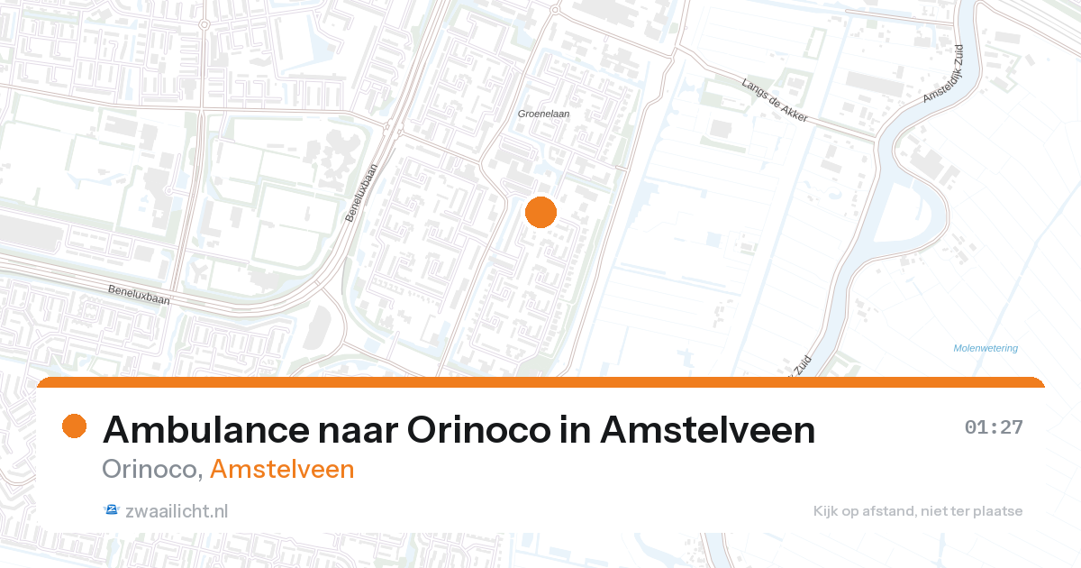 Ambulance naar Orinoco in Amstelveen — 26 jun 2026