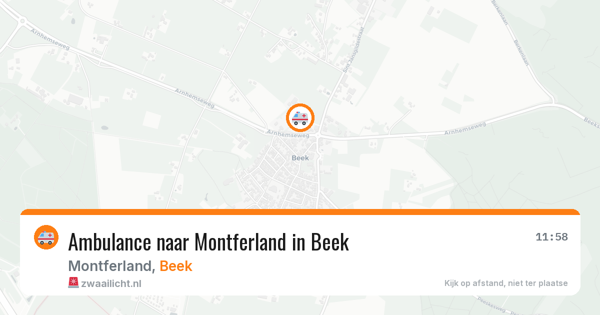Ambulance naar Montferland in Beek — 2 aug 2026