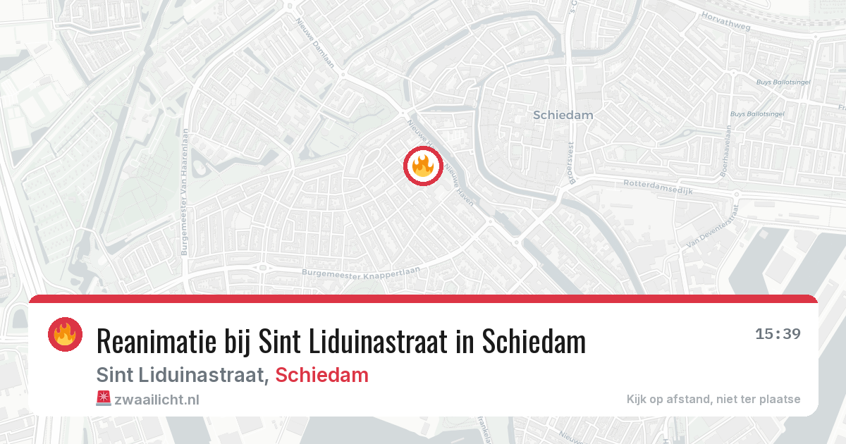 Reanimatie bij Sint Liduinastraat in Schiedam — 3 aug 2026