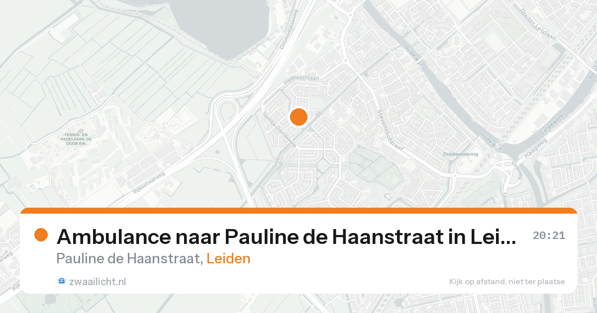Ambulance naar Pauline de Haanstraat in Leiden — 22 aug 2026