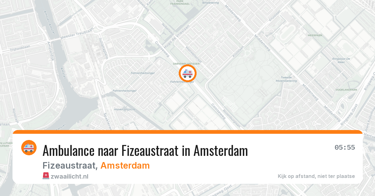 Ambulance naar Fizeaustraat in Amsterdam — 6 mei 2026