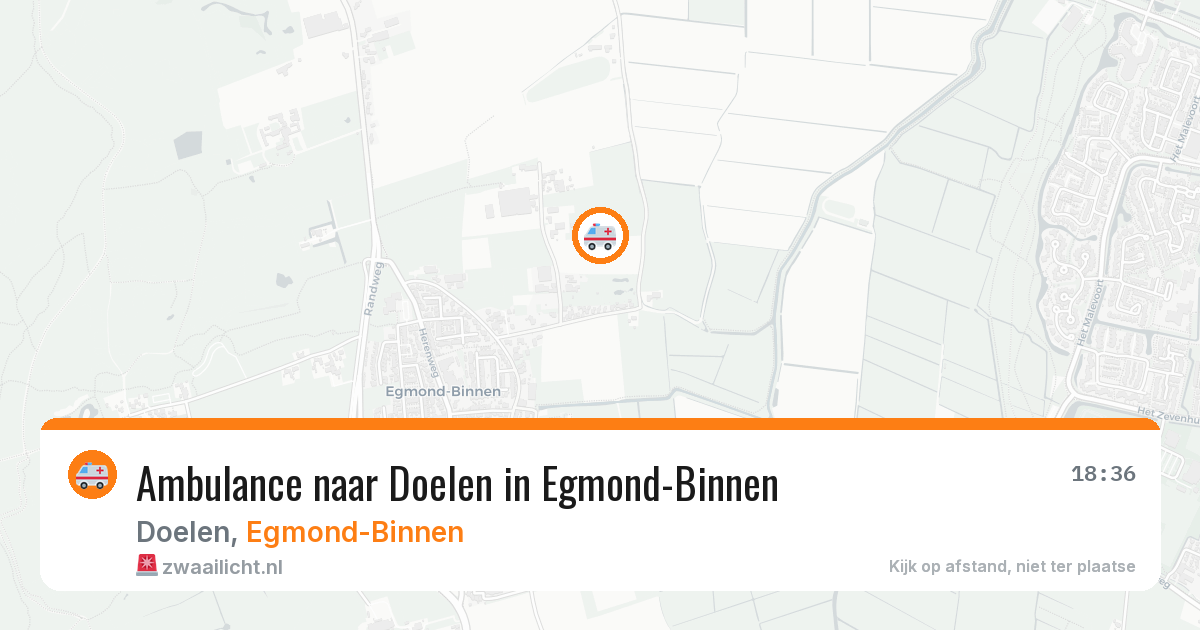 Ambulance naar Doelen in Egmond-Binnen — 6 aug 2026