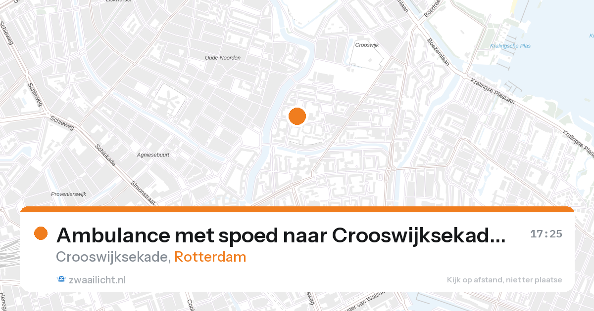 Ambulance met spoed naar Crooswijksekade in Rotterdam — 27 aug 2026