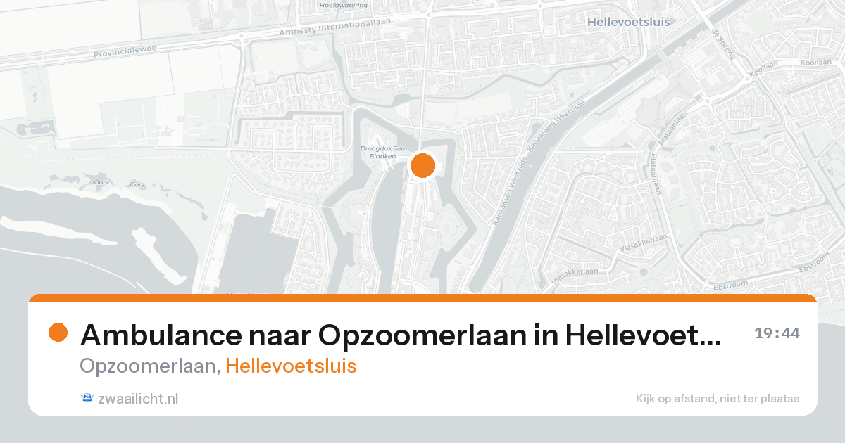 Ambulance naar Opzoomerlaan in Hellevoetsluis — 15 aug 2026