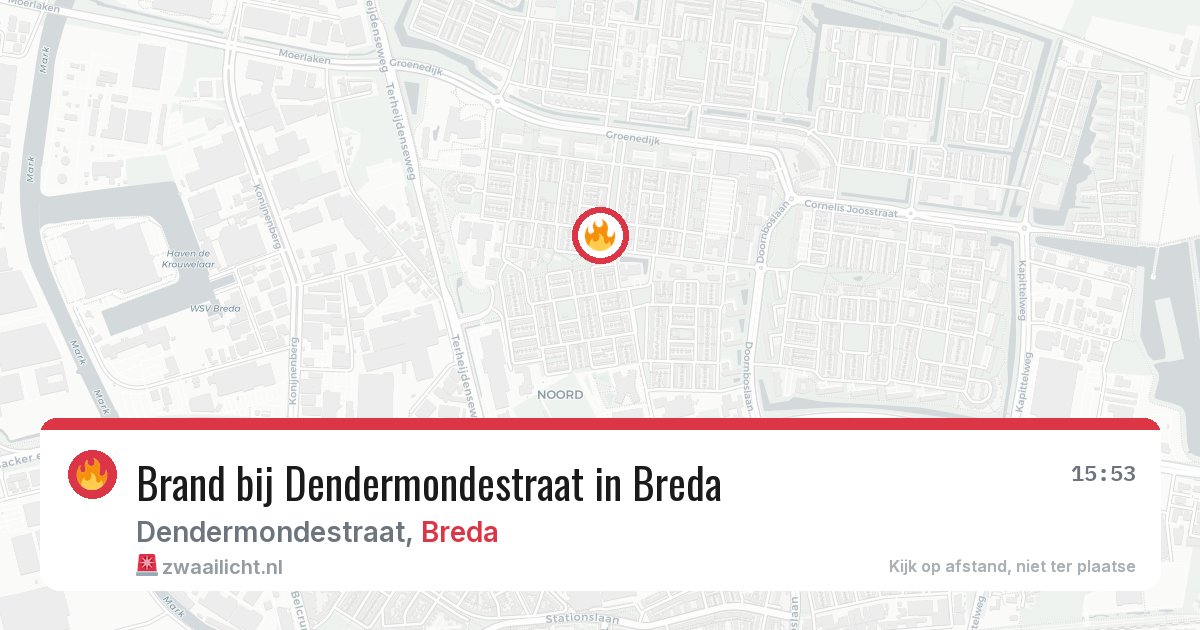 Brand bij Dendermondestraat in Breda — 3 mei 2026