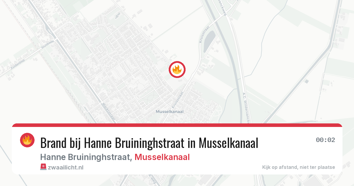 Brand bij Hanne Bruininghstraat in Musselkanaal — 30 mei 2026