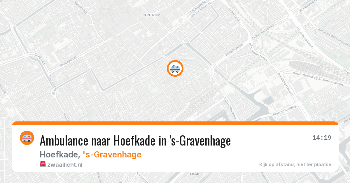 Ambulance naar Hoefkade in 's-Gravenhage — 25 mei 2026