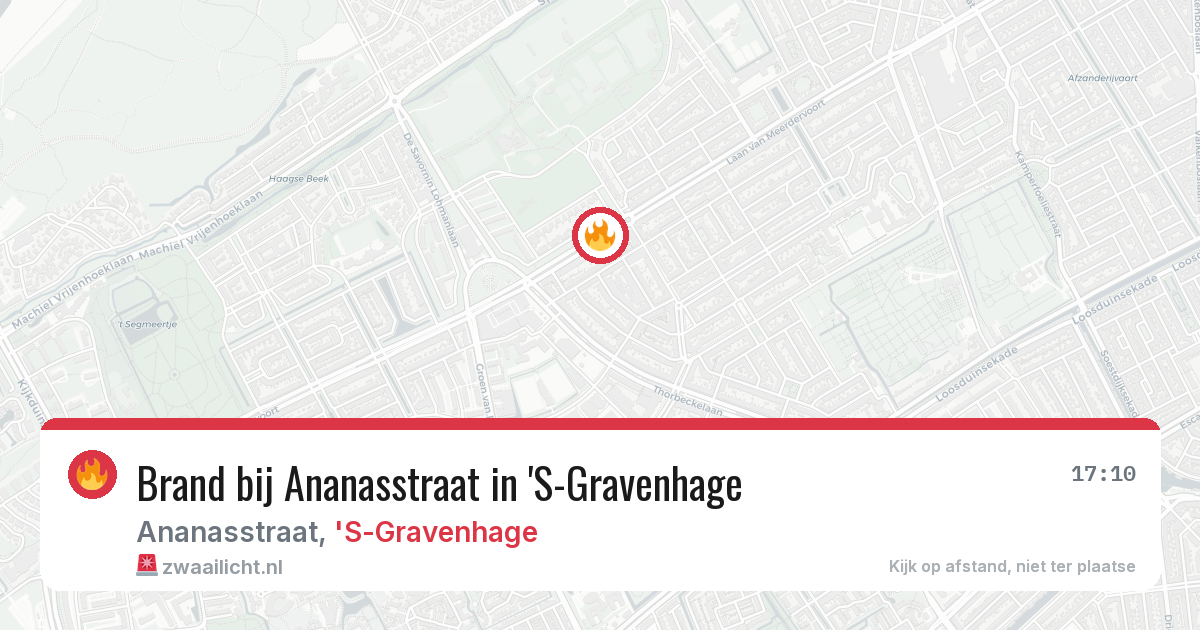 Brand bij Ananasstraat in 'S-Gravenhage — 21 jul 2026
