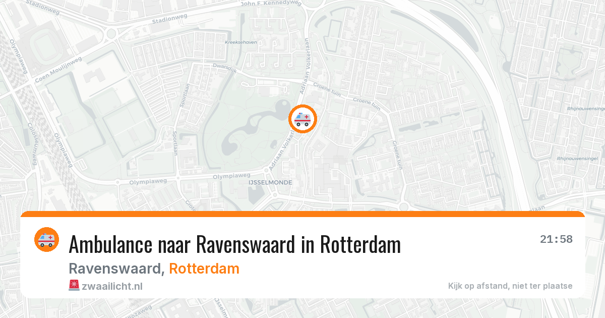 Ambulance naar Ravenswaard in Rotterdam — 10 jun 2026