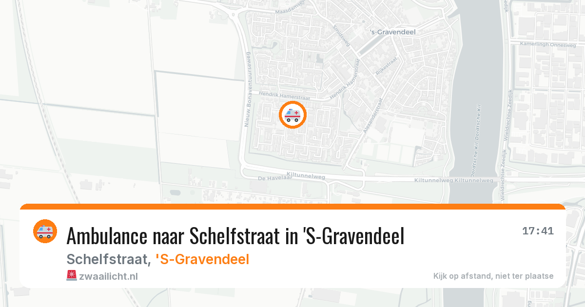Ambulance naar Schelfstraat in 'S-Gravendeel — 26 mei 2026