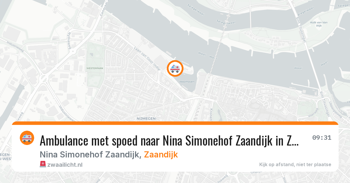 Ambulance met spoed naar Nina Simonehof Zaandijk in Zaandijk — 8 aug 2026