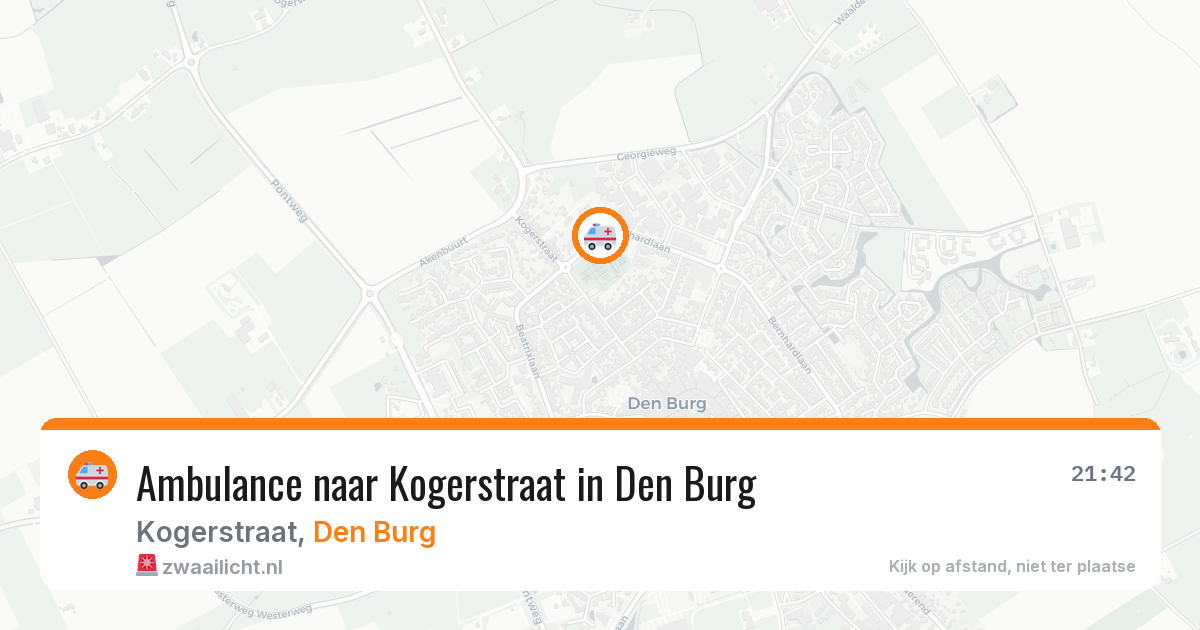 Ambulance naar Kogerstraat in Den Burg — 6 apr 2026