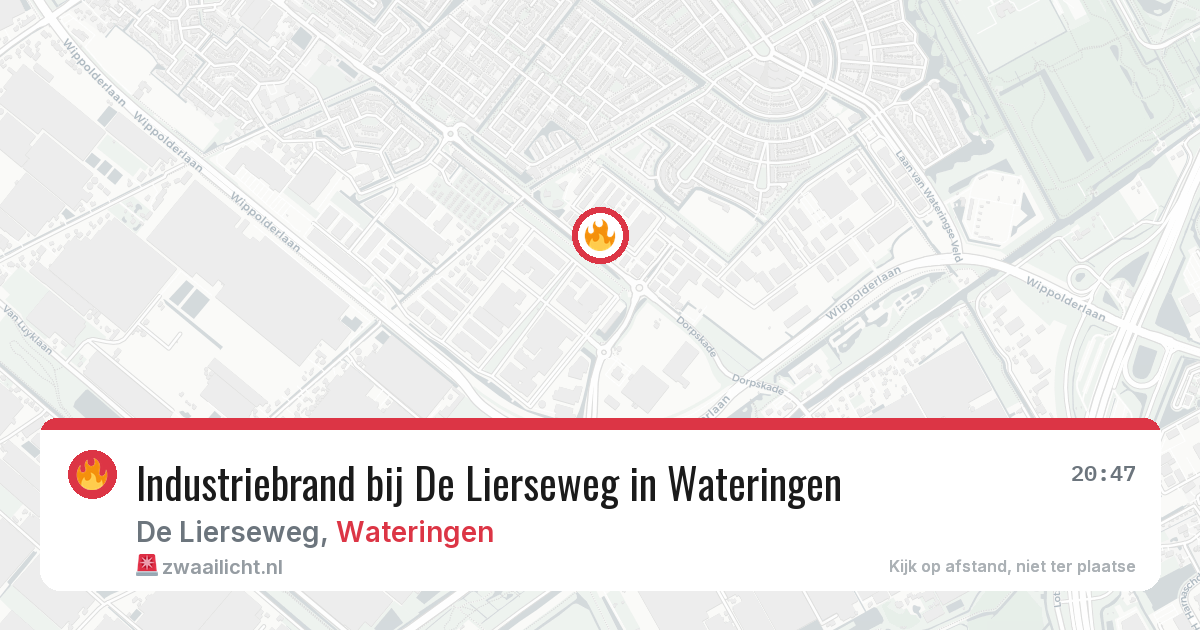 Industriebrand bij De Lierseweg in Wateringen — 4 apr 2026