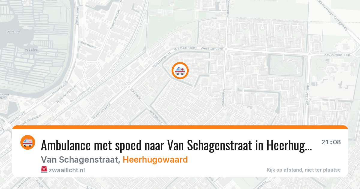 Ambulance met spoed naar Van Schagenstraat in Heerhugowaard — 18 jul 2026
