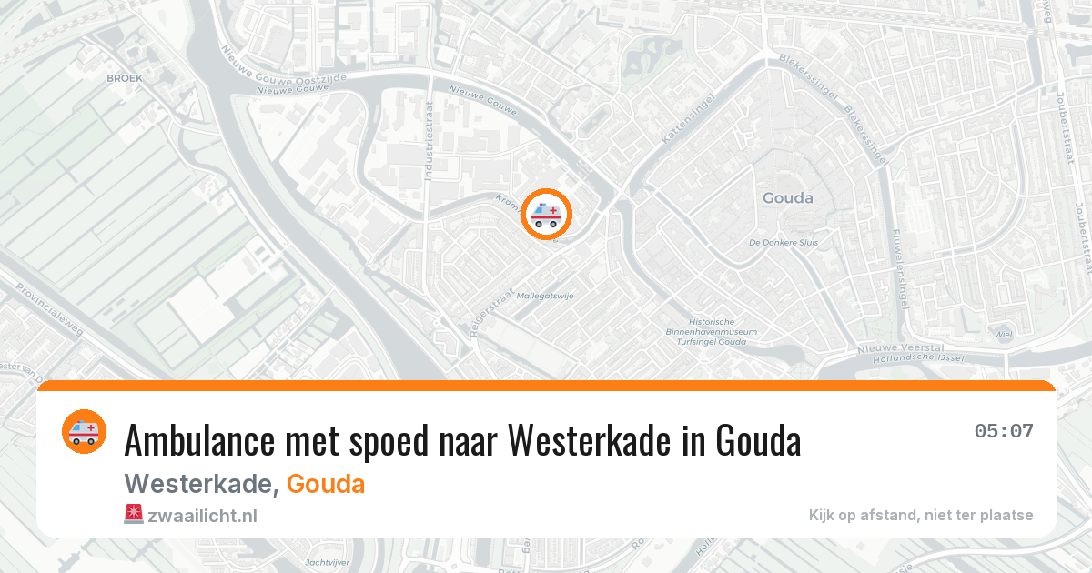 Ambulance met spoed naar Westerkade in Gouda — 9 feb 2026