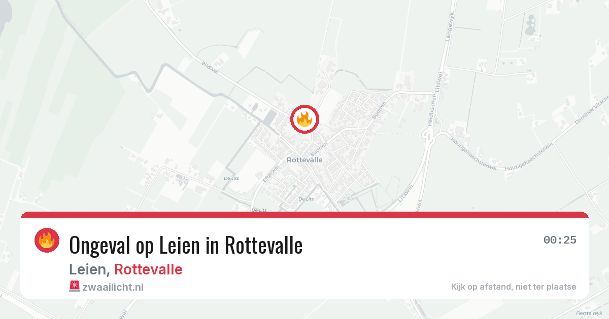Ongeval op Leien in Rottevalle — 19 jun 2026