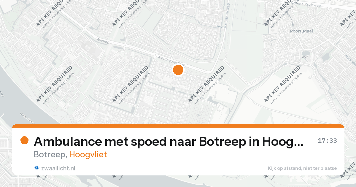 Ambulance met spoed naar Botreep in Hoogvliet — 26 aug 2026