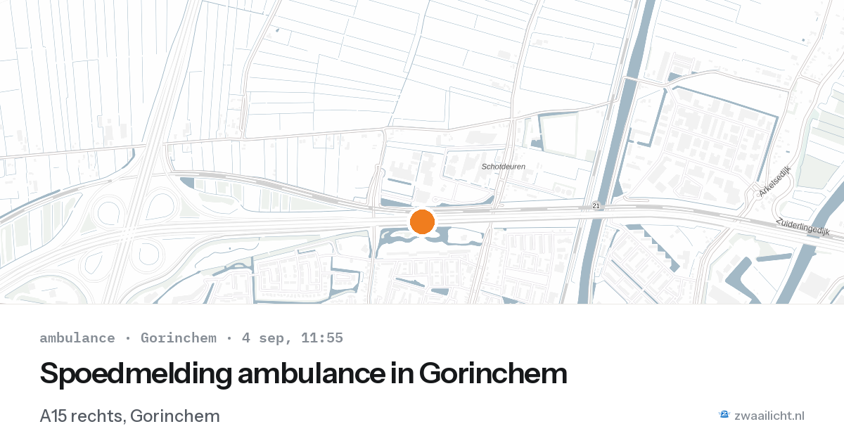 Spoedmelding ambulance in Gorinchem — 4 sep 2026