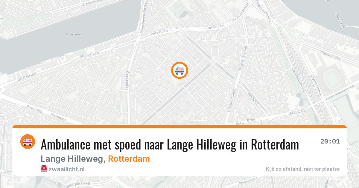 Ambulance met spoed naar Lange Hilleweg in Rotterdam — 25 jun 2026
