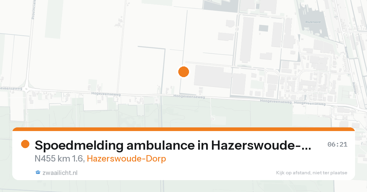 Spoedmelding ambulance in Hazerswoude-Dorp — 19 aug 2026