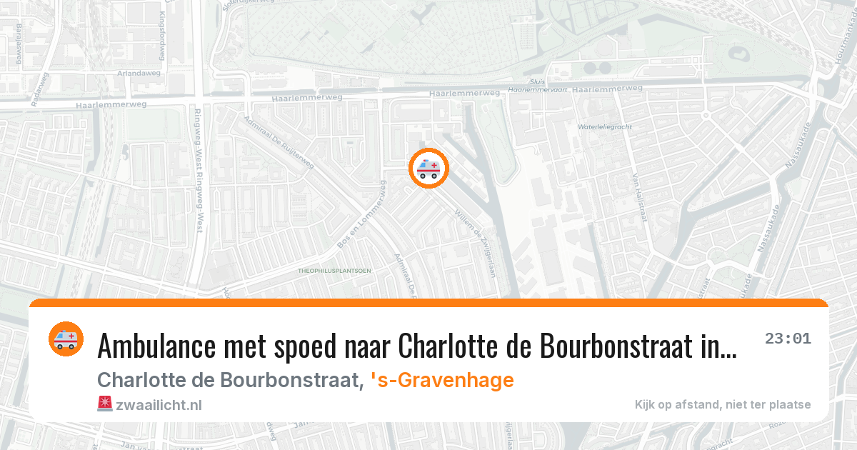 Ambulance met spoed naar Charlotte de Bourbonstraat in 's-Gravenhage — 2 apr 2026