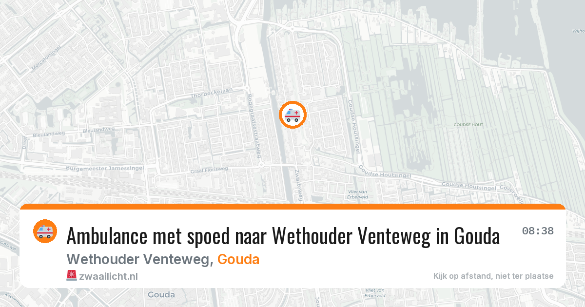 Ambulance met spoed naar Wethouder Venteweg in Gouda — 4 jun 2026