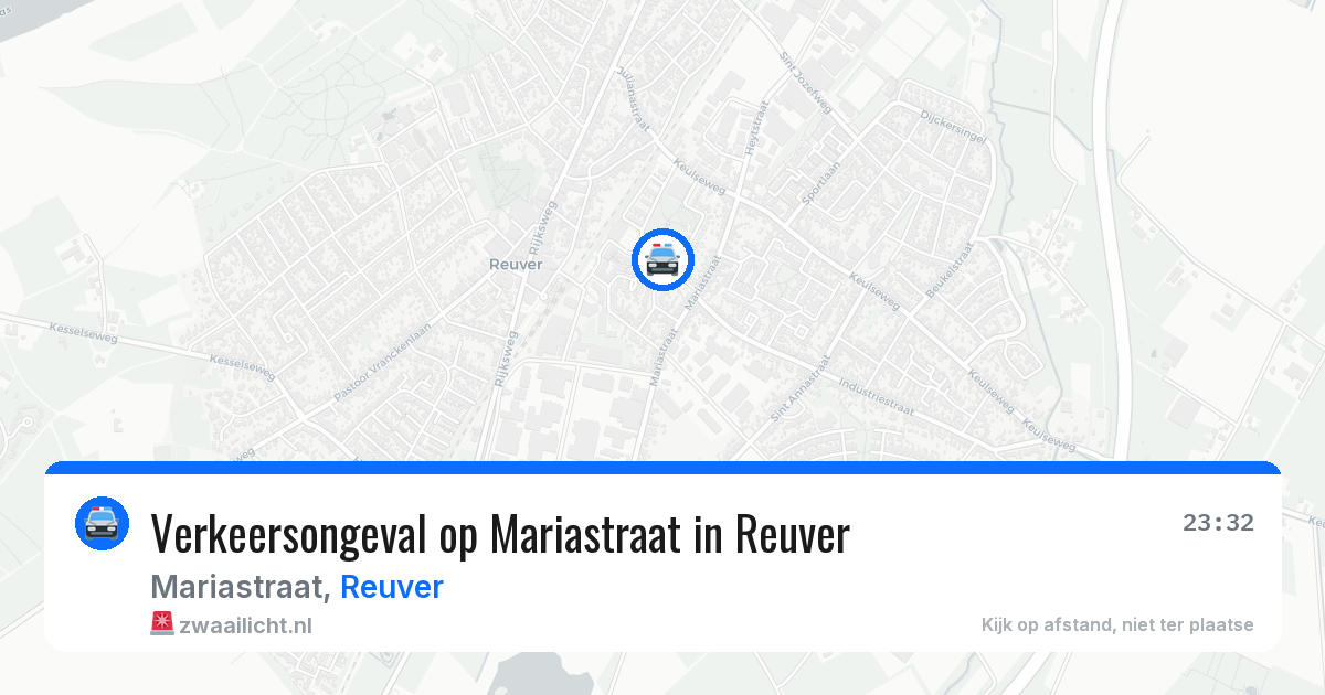 Verkeersongeval op Mariastraat in Reuver — 20 mrt 2026