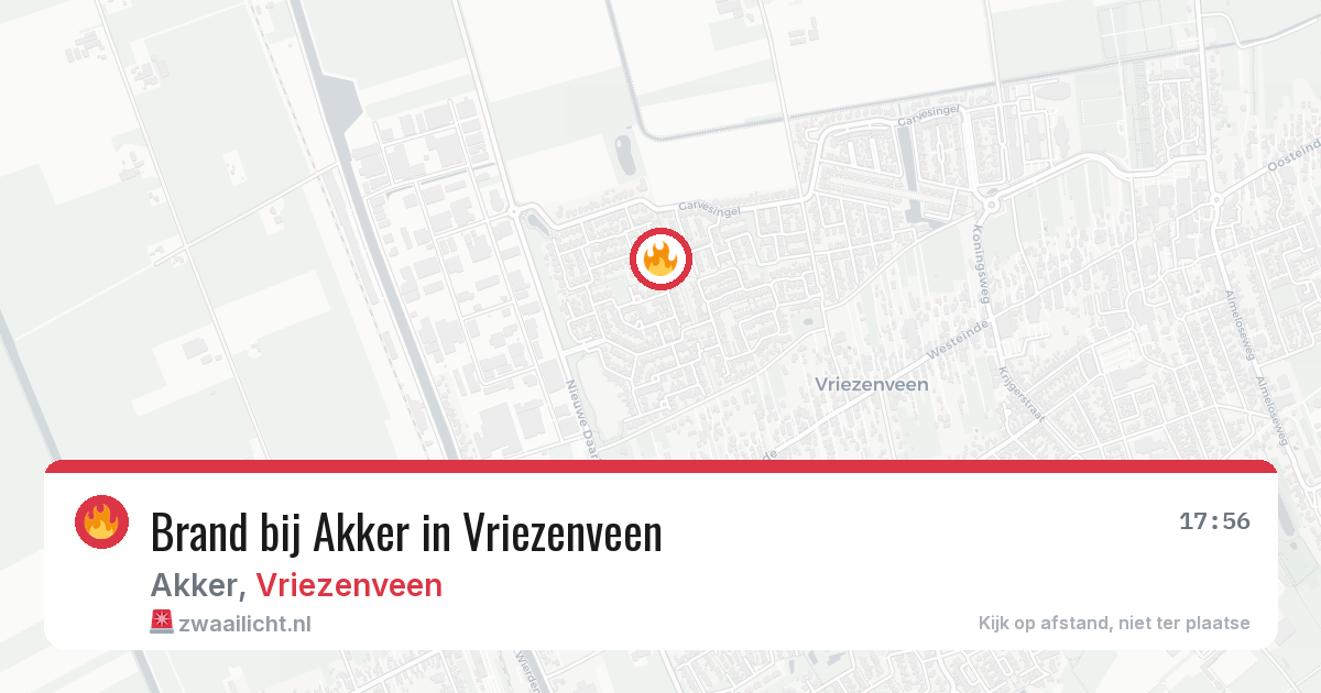 Brand bij Akker in Vriezenveen — 8 mei 2026