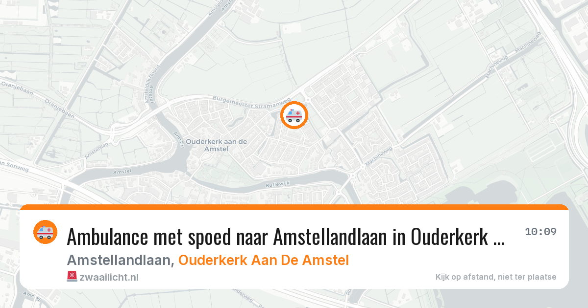 Ambulance met spoed naar Amstellandlaan in Ouderkerk Aan De Amstel — 21 jun 2026