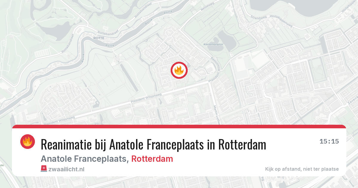 Reanimatie bij Anatole Franceplaats in Rotterdam — 5 mei 2026