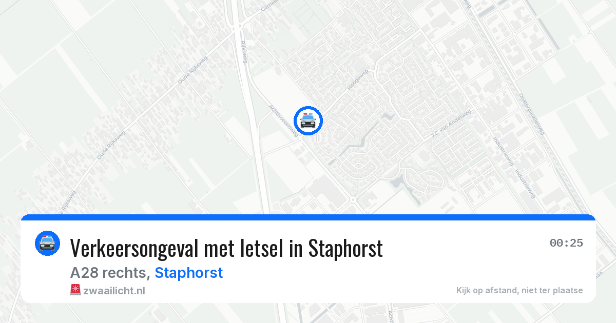 Verkeersongeval met letsel in Staphorst — 19 jun 2026