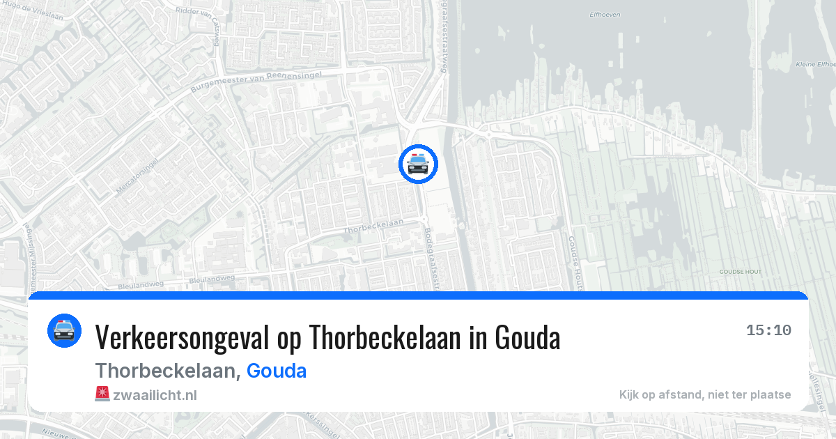 Verkeersongeval op Thorbeckelaan in Gouda — 26 mei 2026