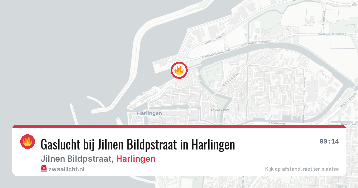Gaslucht bij Jilnen Bildpstraat in Harlingen — 24 apr 2026
