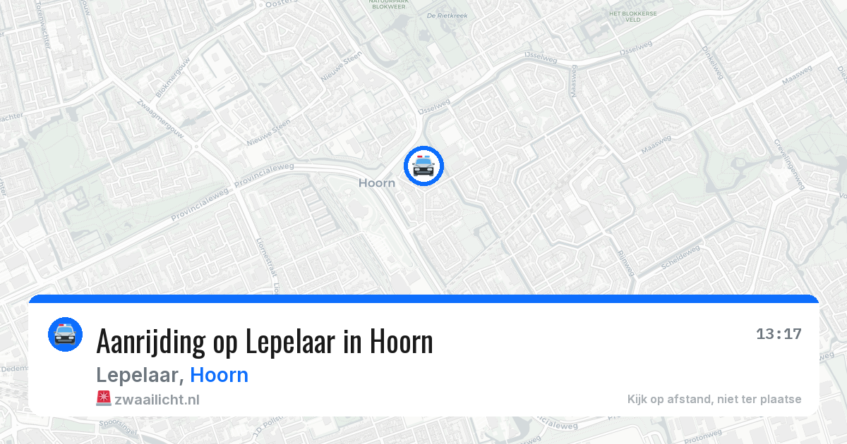 Aanrijding op Lepelaar in Hoorn — 11 mei 2026