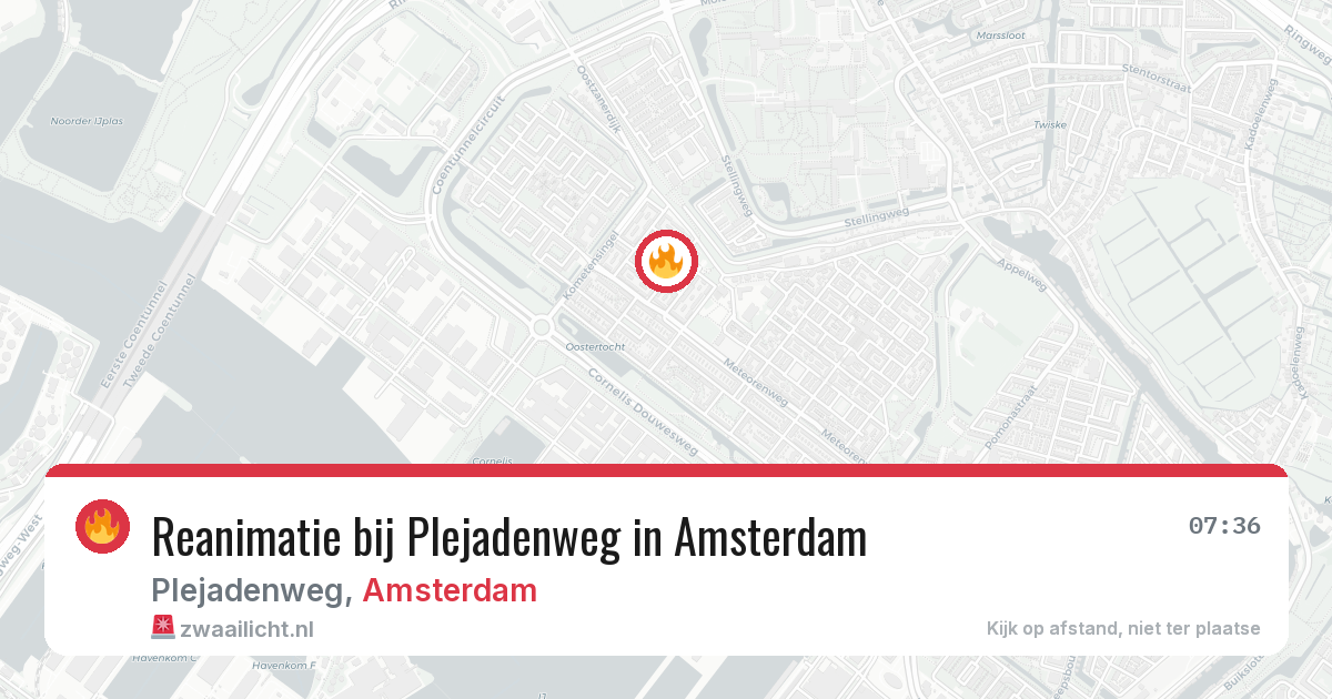 Reanimatie bij Plejadenweg in Amsterdam — 20 jun 2026