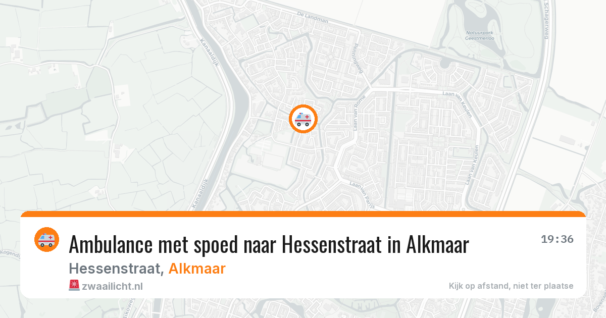 Ambulance met spoed naar Hessenstraat in Alkmaar — 18 mrt 2026