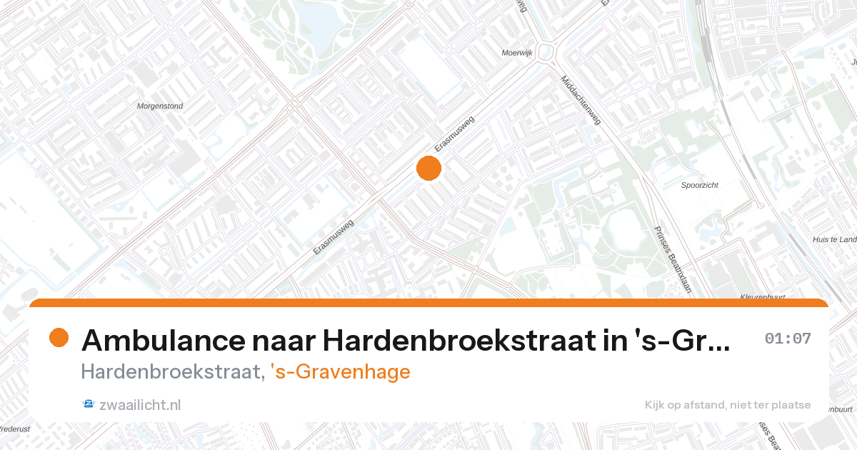 Ambulance naar Hardenbroekstraat in 's-Gravenhage — 26 aug 2026