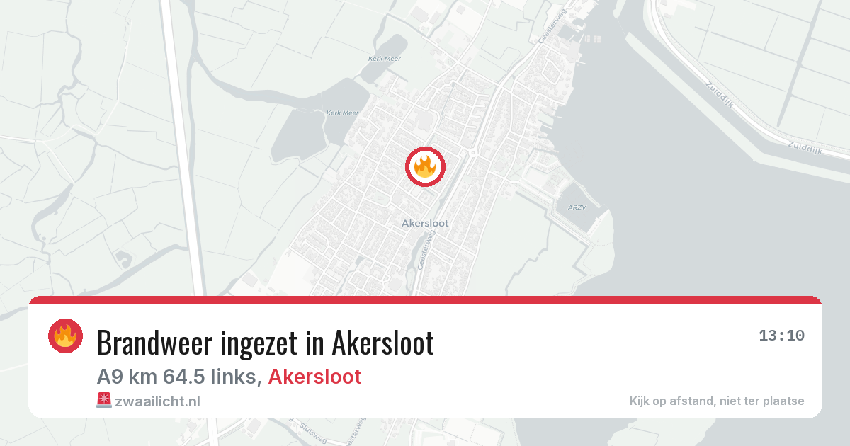 Brandweer ingezet in Akersloot — 4 jul 2026 | 🚨 Zwaailicht.nl