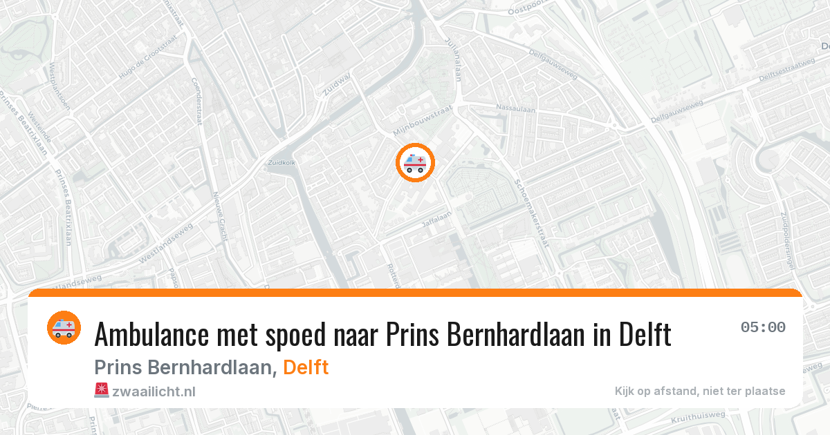 Ambulance met spoed naar Prins Bernhardlaan in Delft — 2 apr 2026