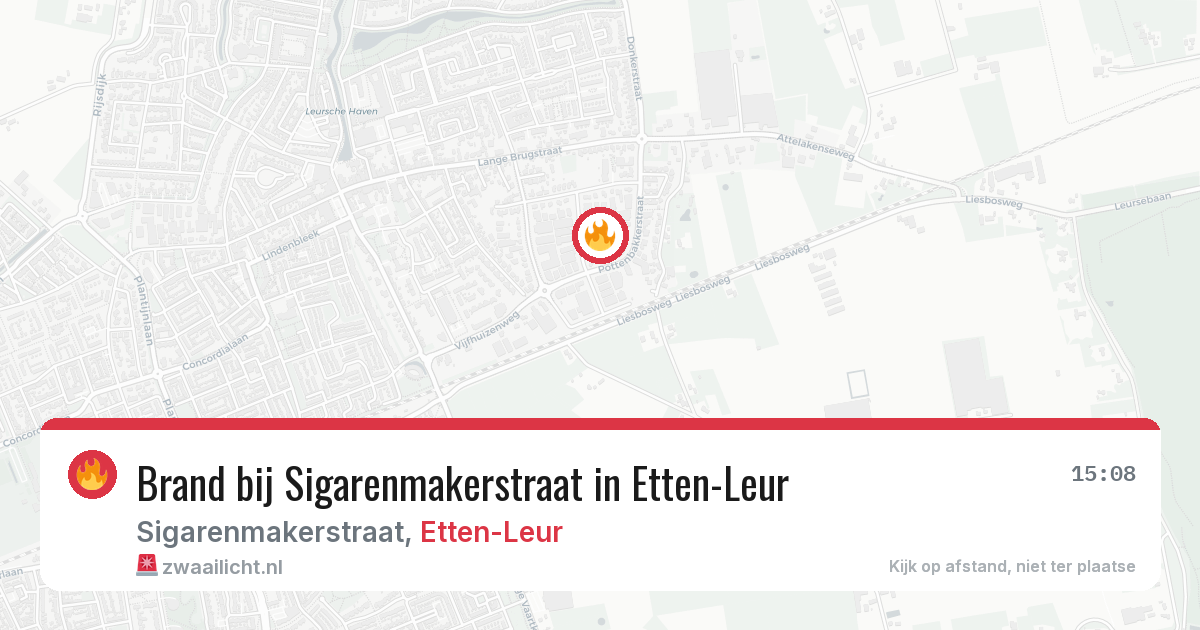 Brand bij Sigarenmakerstraat in Etten-Leur — 1 aug 2026