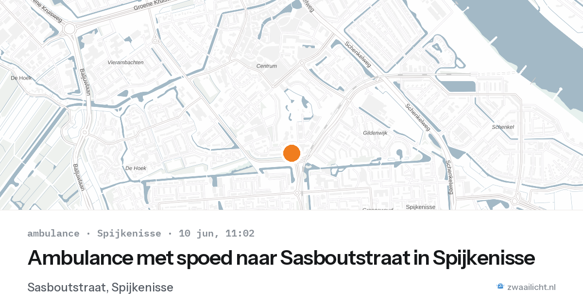 Ambulance met spoed naar Sasboutstraat in Spijkenisse — 10 jun 2026