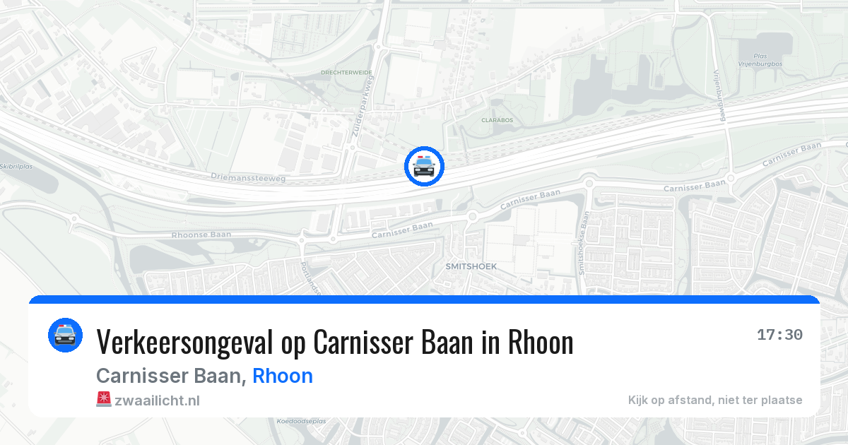 Verkeersongeval op Carnisser Baan in Rhoon — 8 mei 2026